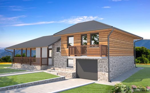 Tip 117 prizemna montažna kuća 117m²