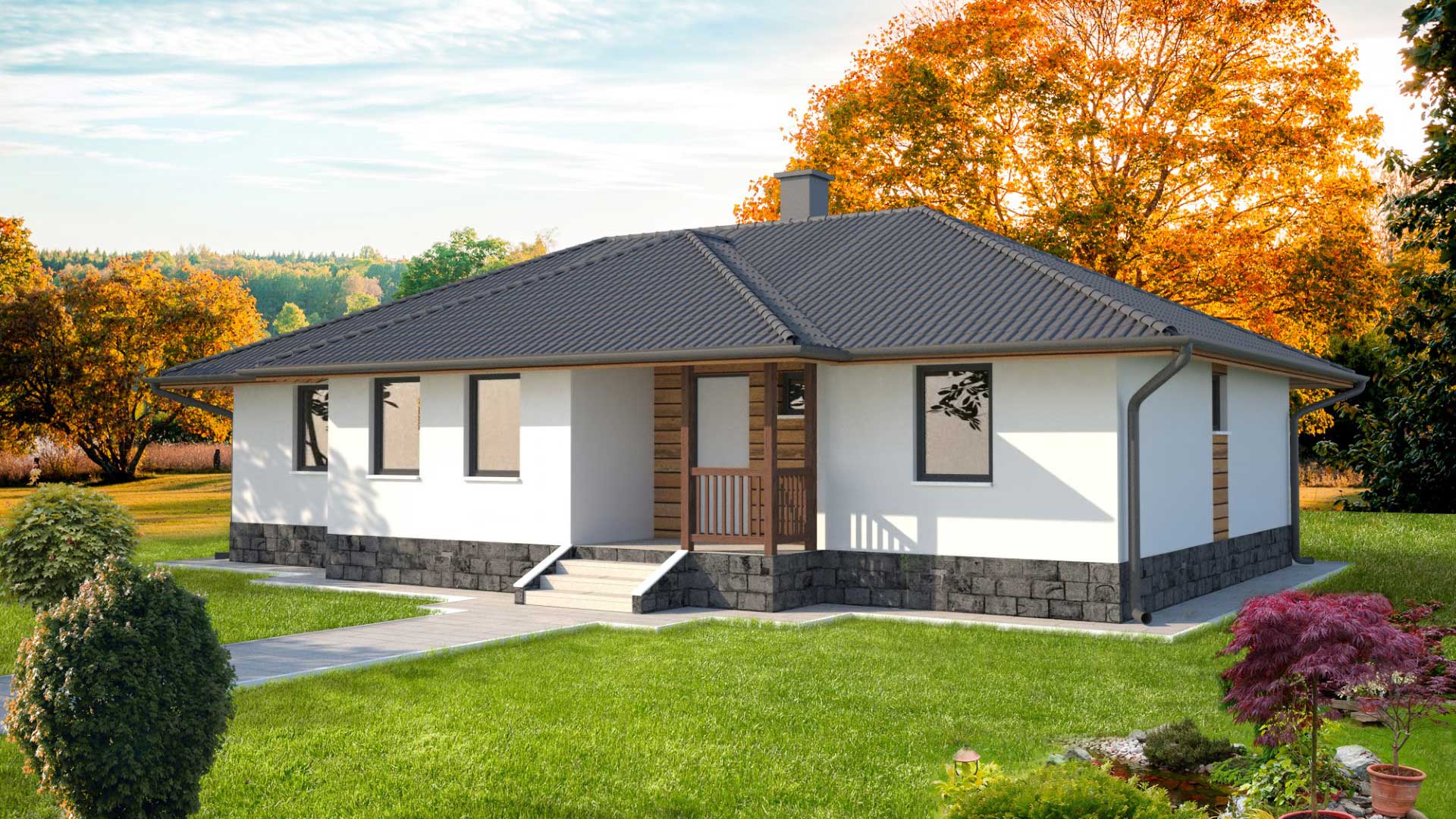 Tip 135 prizemna montažna kuća 135m²