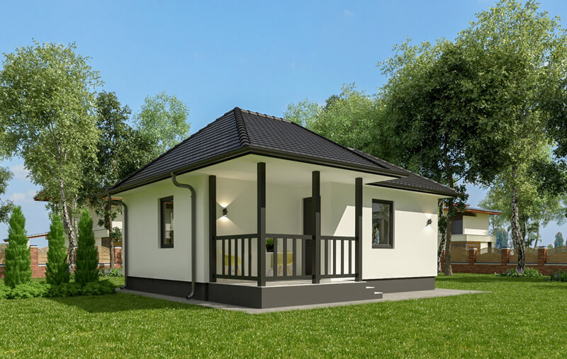 Tip 44b prizemna montažna kuća 44m²