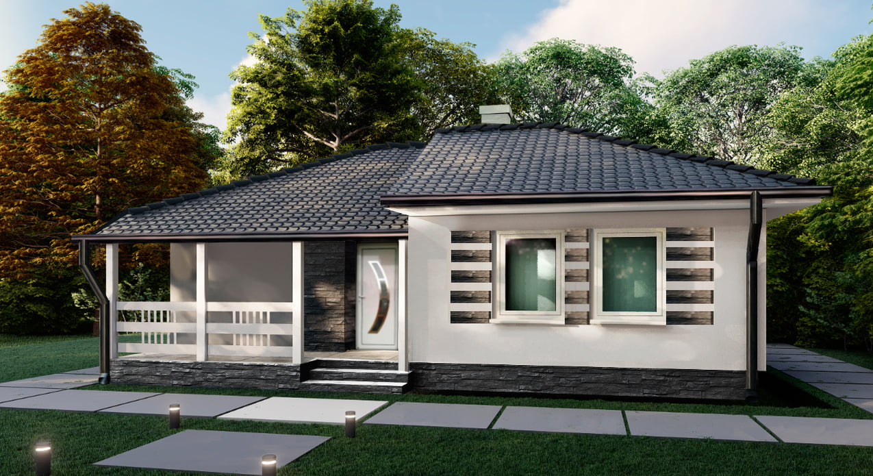 Tip 66 prizemna montažna kuća 66m²